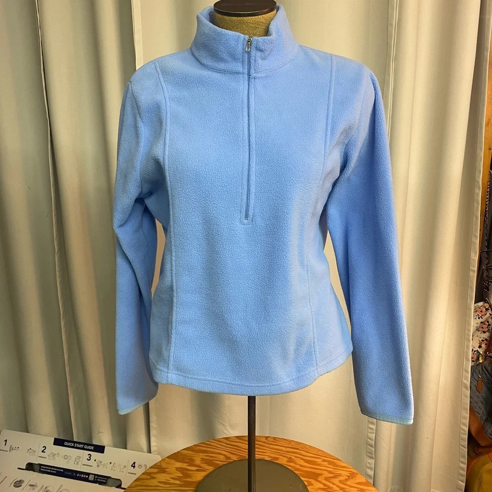 Athletic works fleece light blue 1/4 zip top size XL